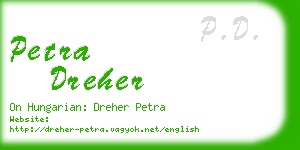 petra dreher business card